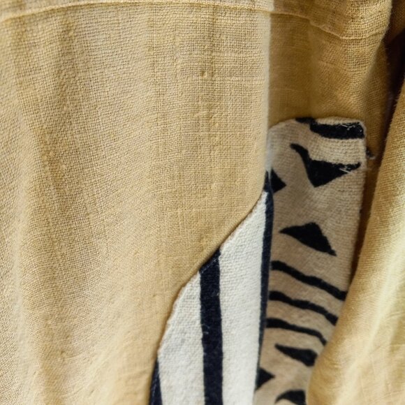 My Tribe 100% Linen Tribal Print Ethnic Look Jacket Unique Buttons Sz-S (T-386) - Picture 6 of 9